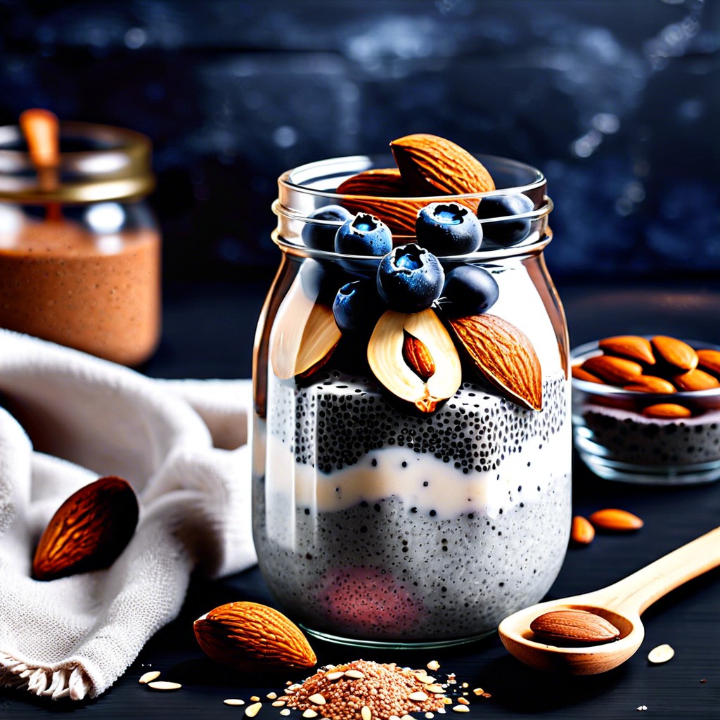 chia pudding with almond milk