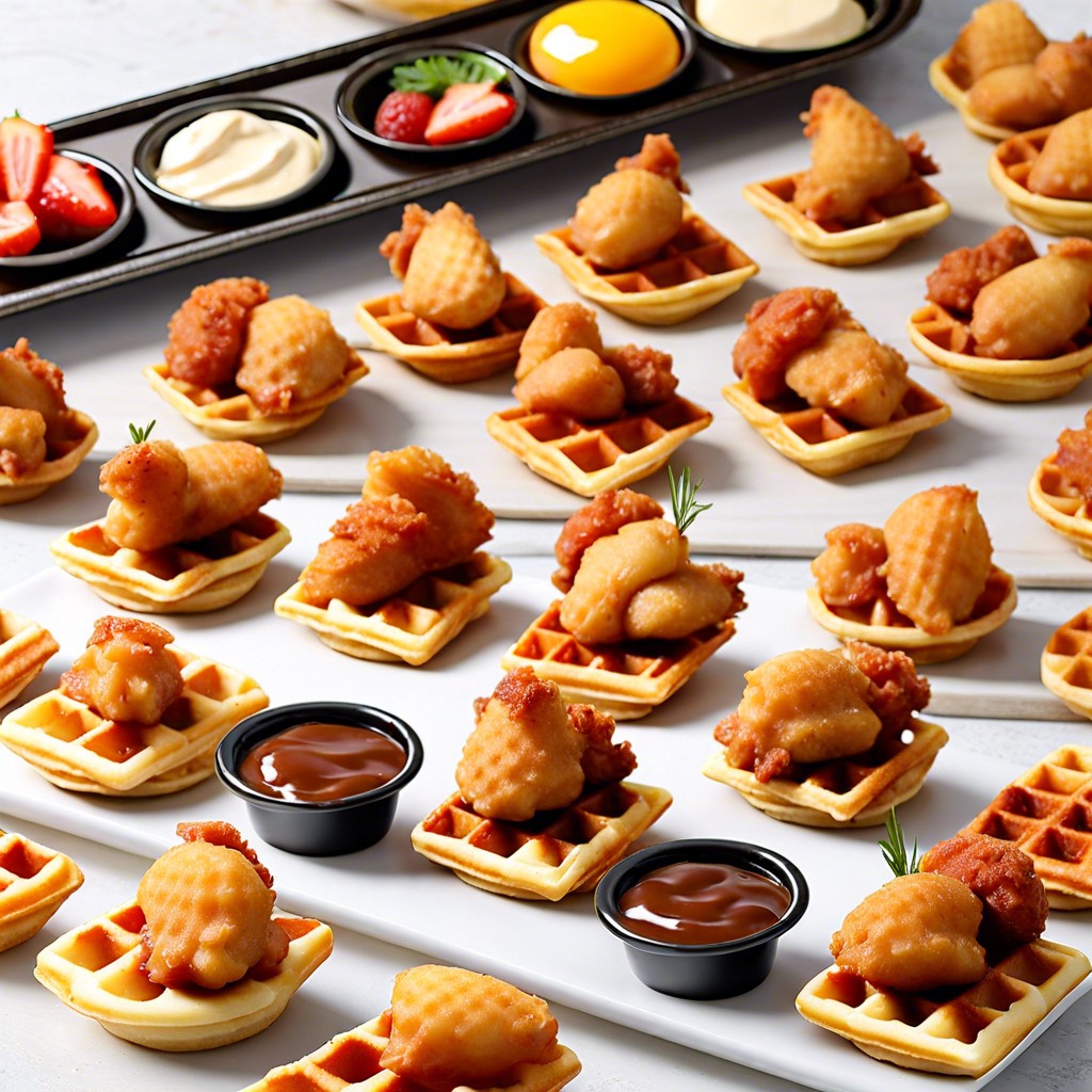 chicken and waffle bites