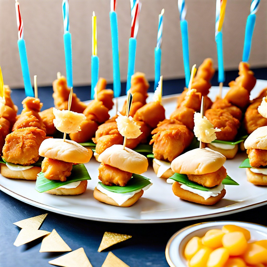 chicken nugget sliders