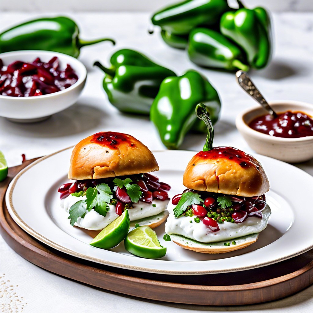 chiles en nogada sliders