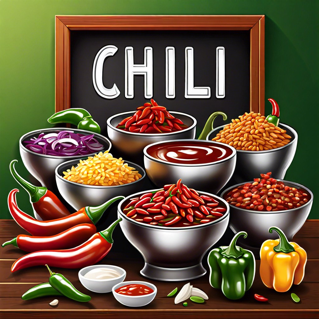 chili and toppings bar