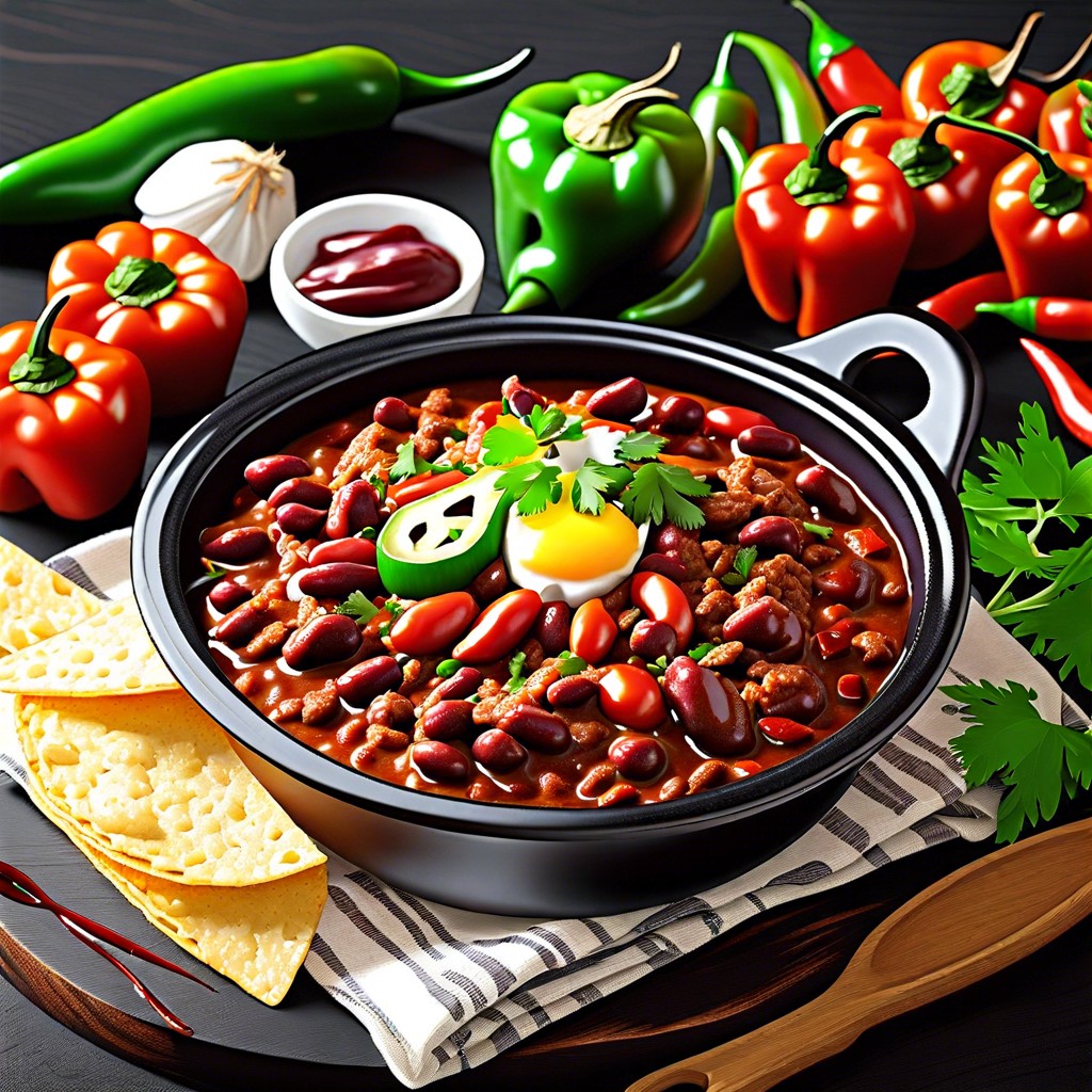 chili con carne platter