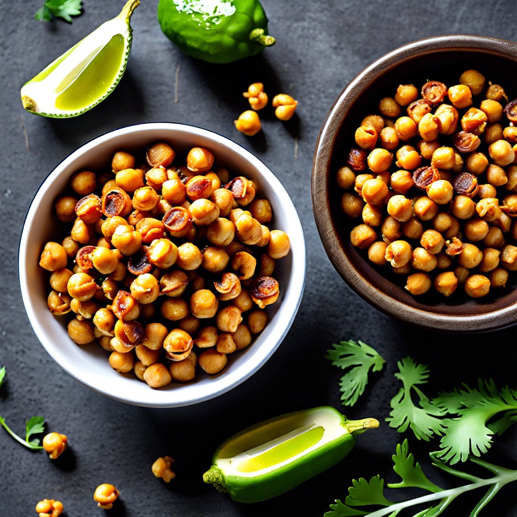 chili lime roasted chickpeas