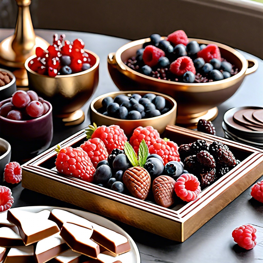 chocolate and berries board