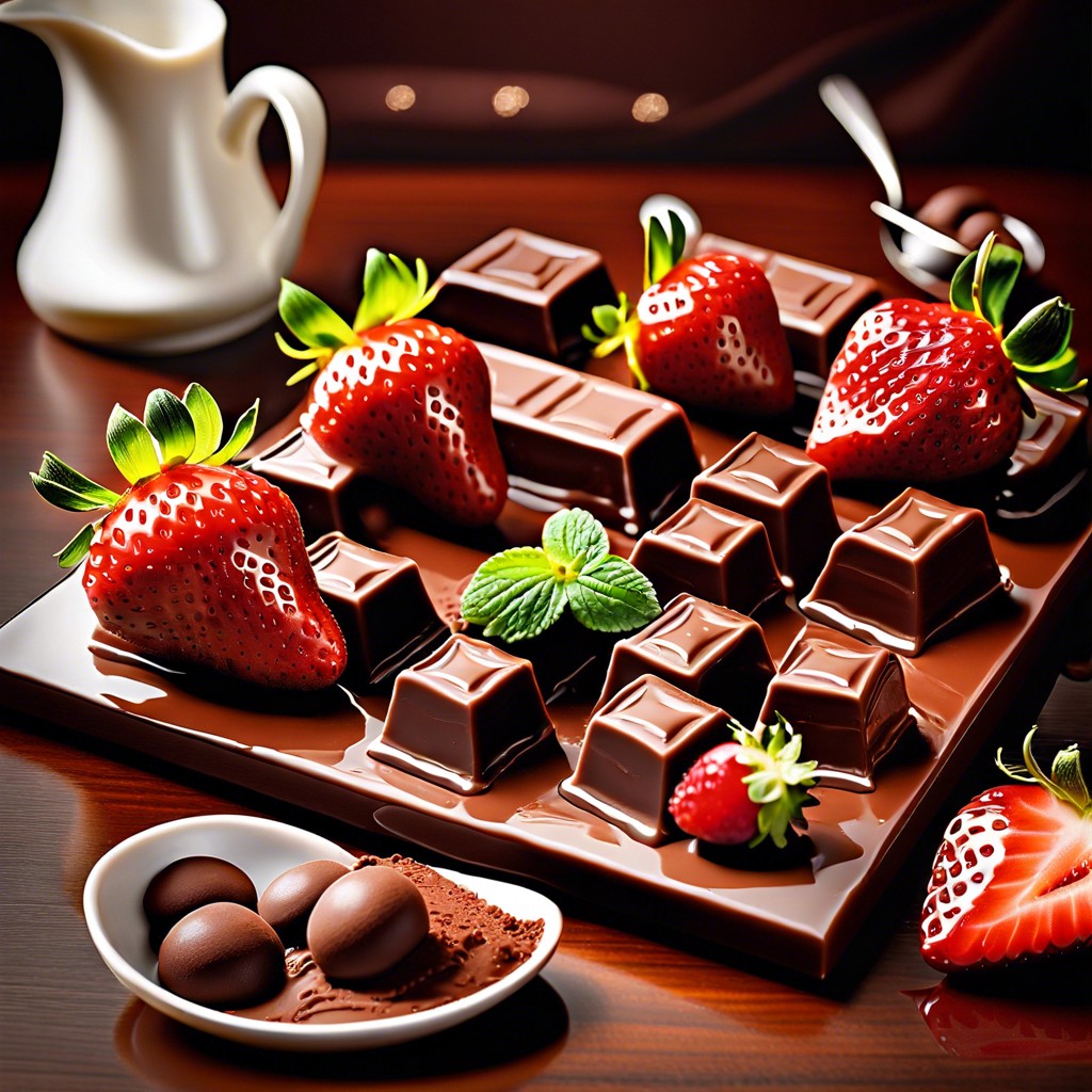 chocolate and strawberry indulgence board