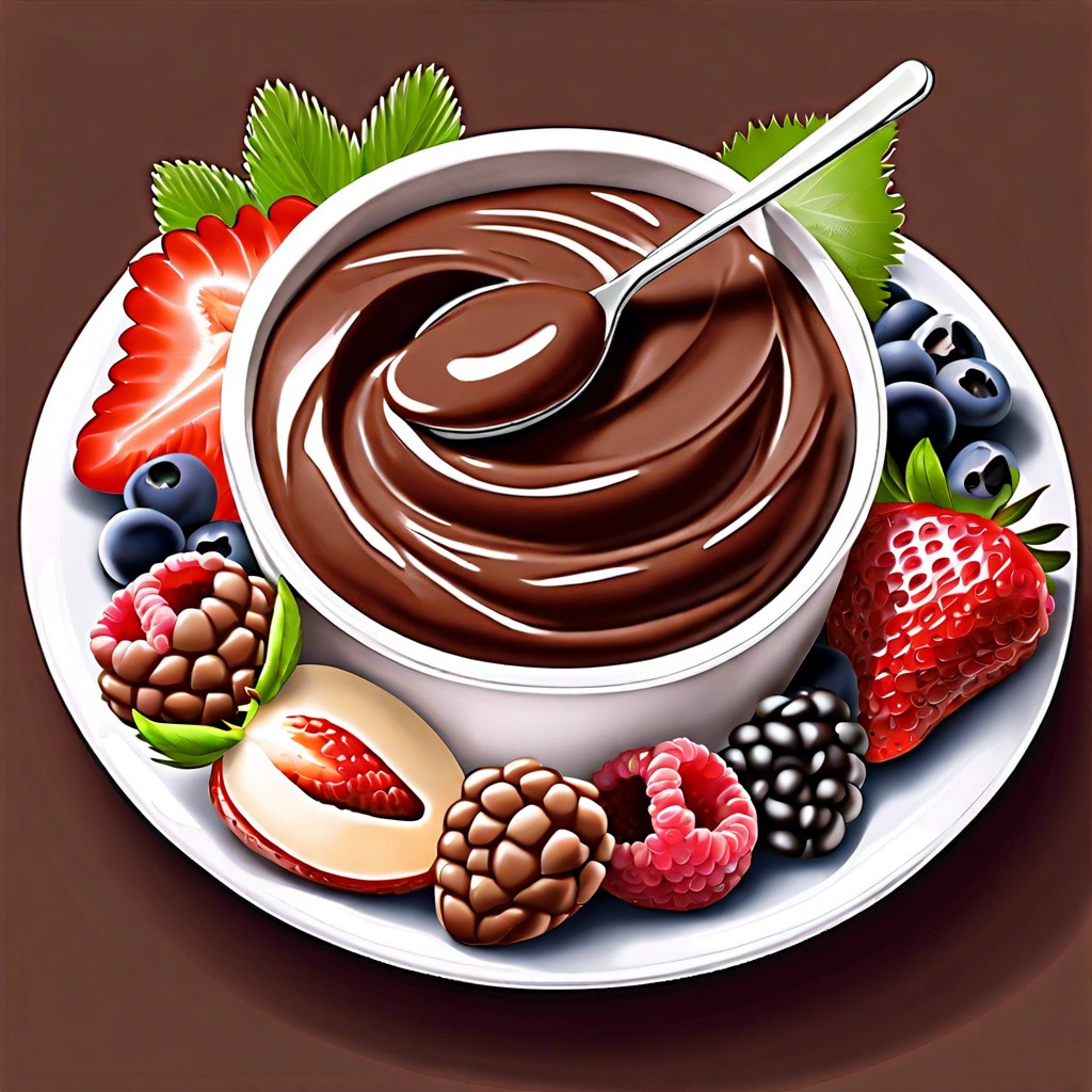 chocolate and yogurt fruit dip