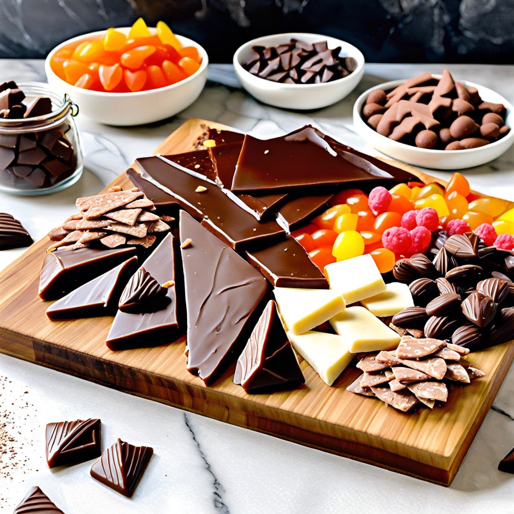 chocolate bark shards