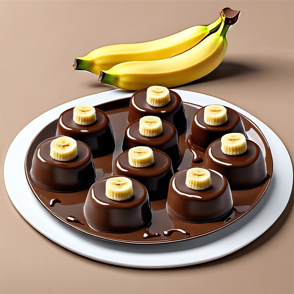 chocolate covered banana bites