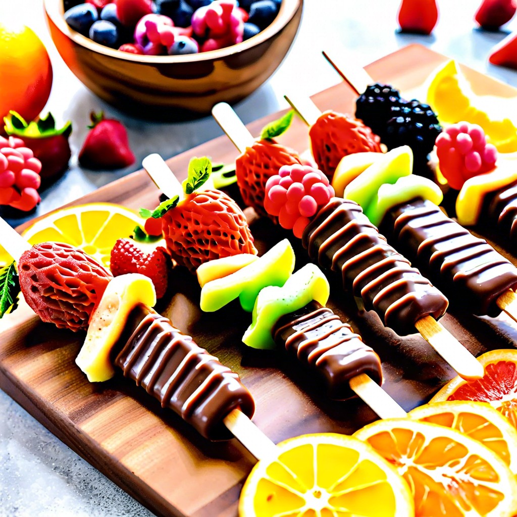 chocolate covered fruit pops