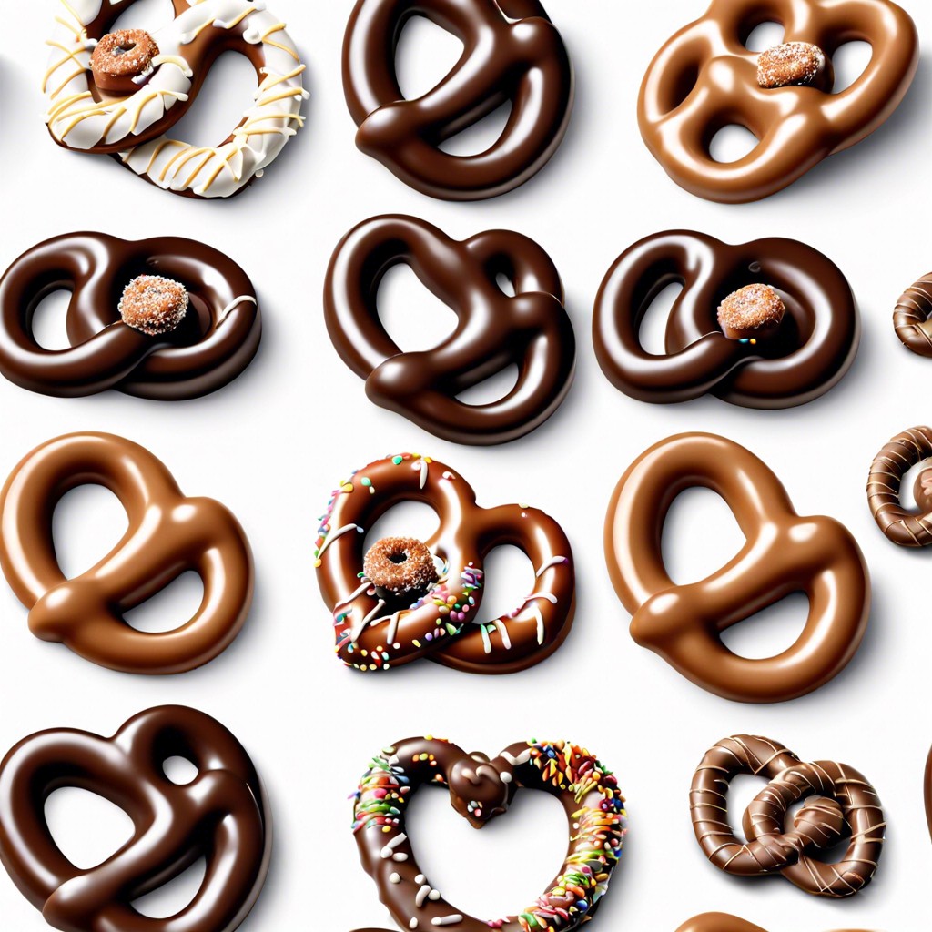 chocolate dipped pretzels