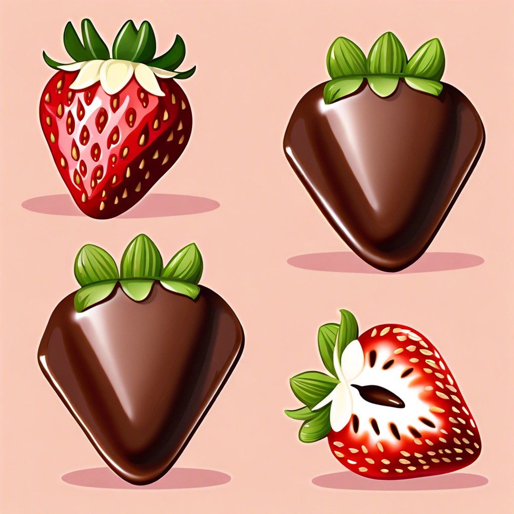 chocolate dipped strawberry chips