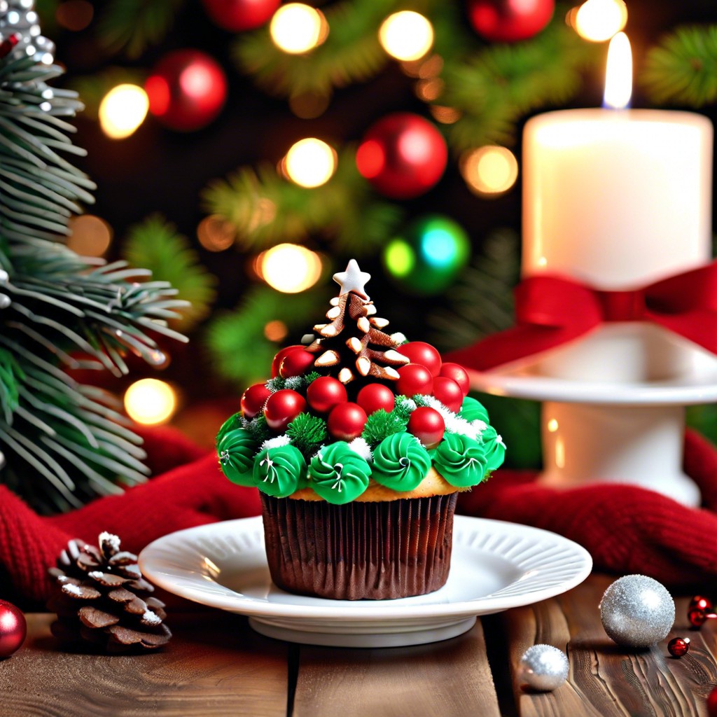 christmas wreath cupcakes