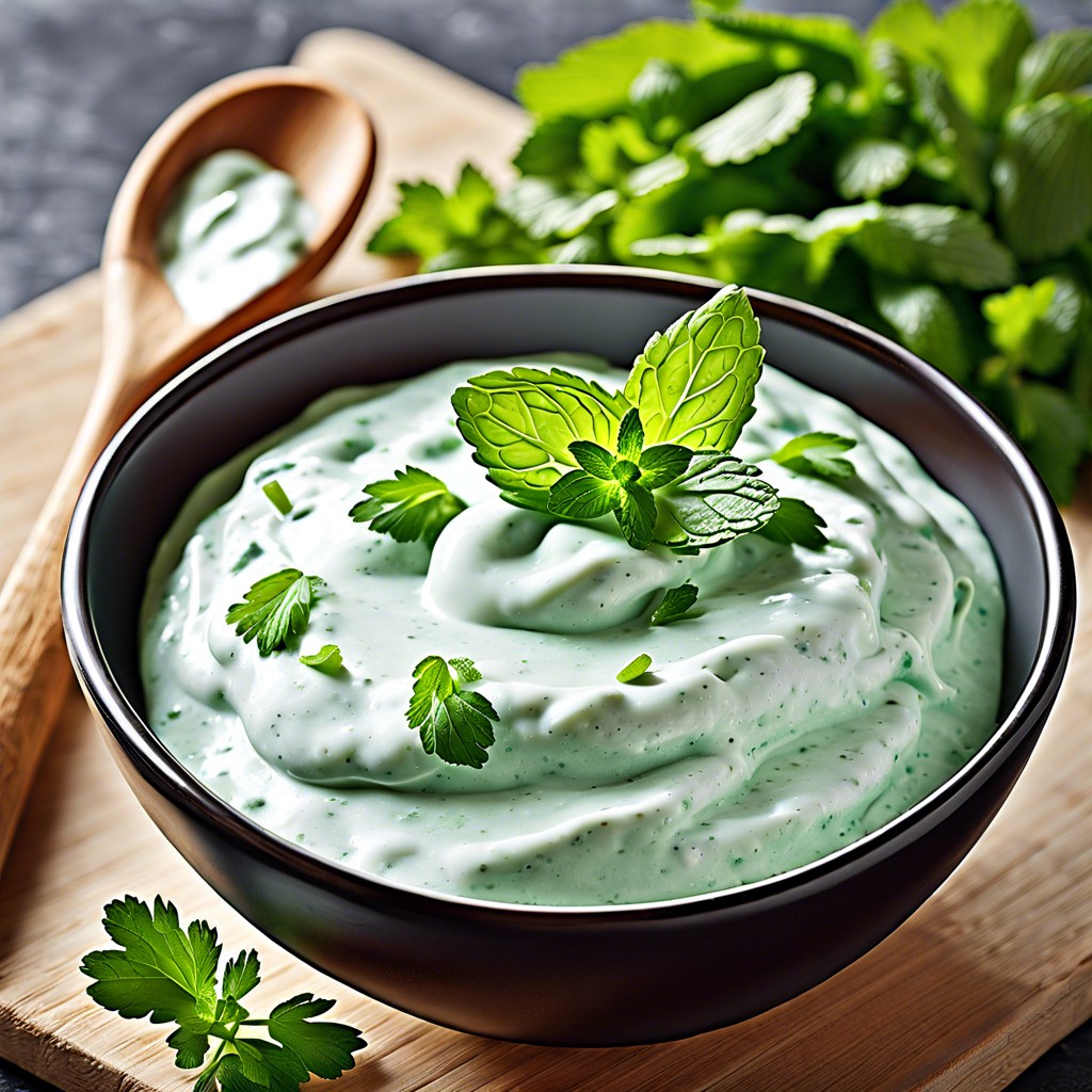 cilantro mint yogurt dip