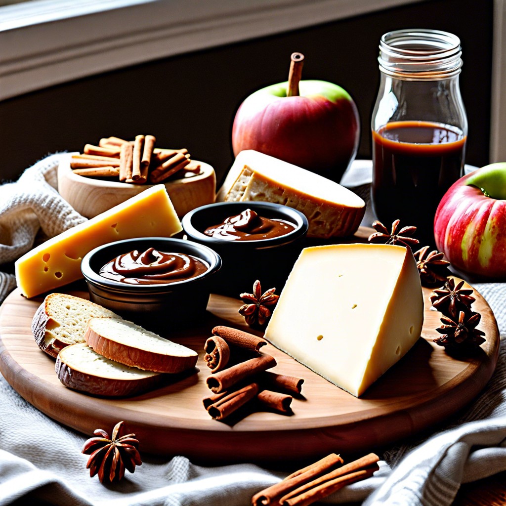 cinnamon apple butter with goat cheese