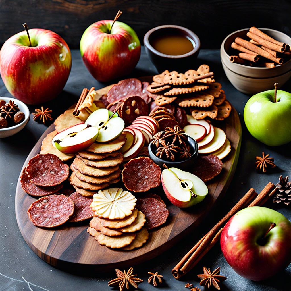 cinnamon dusted apple crisps