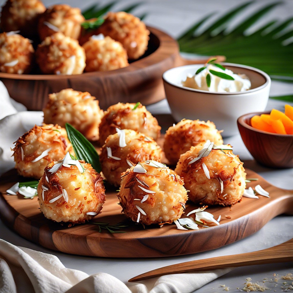 coconut crusted goat cheese balls