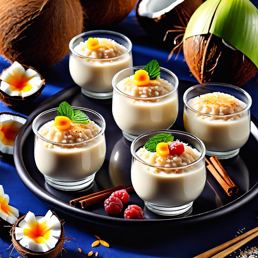 coconut milk rice pudding shots