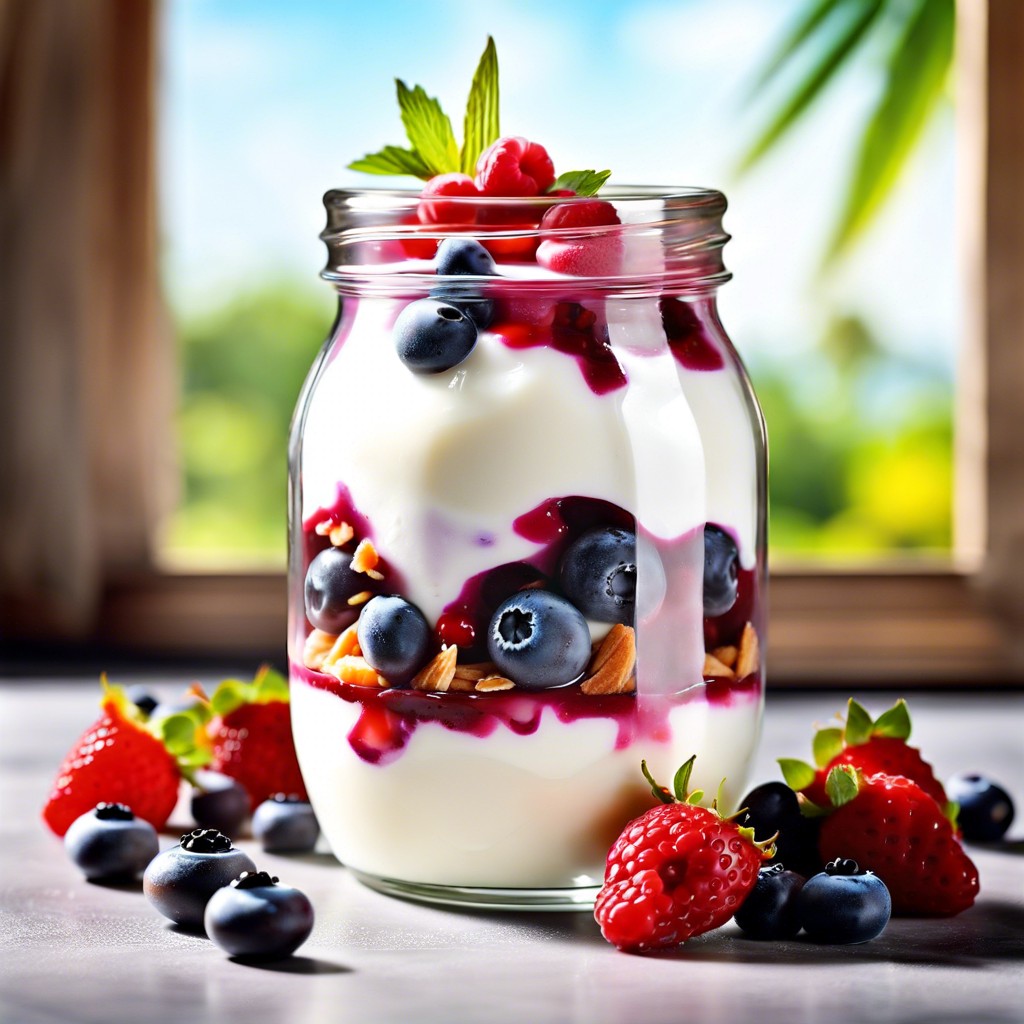 coconut yogurt and berry parfait