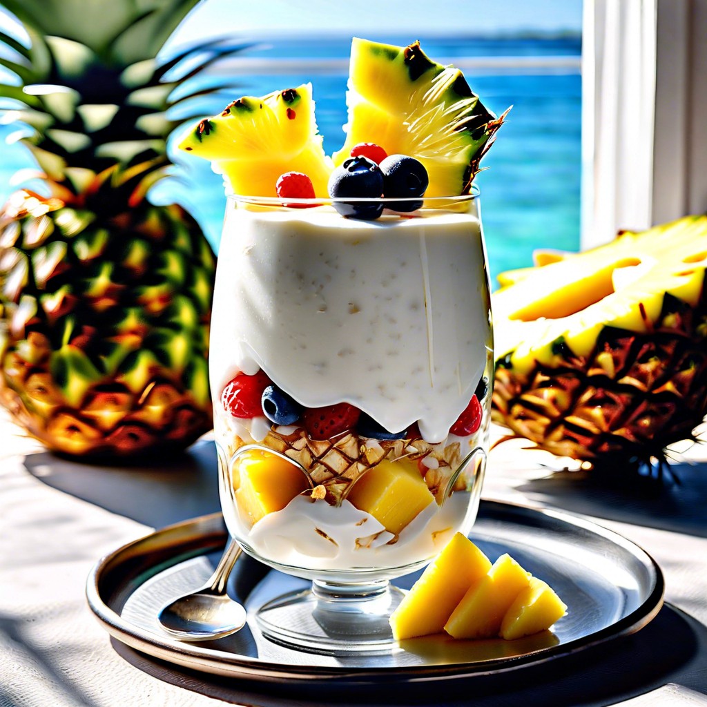 coconut yogurt and pineapple parfaits