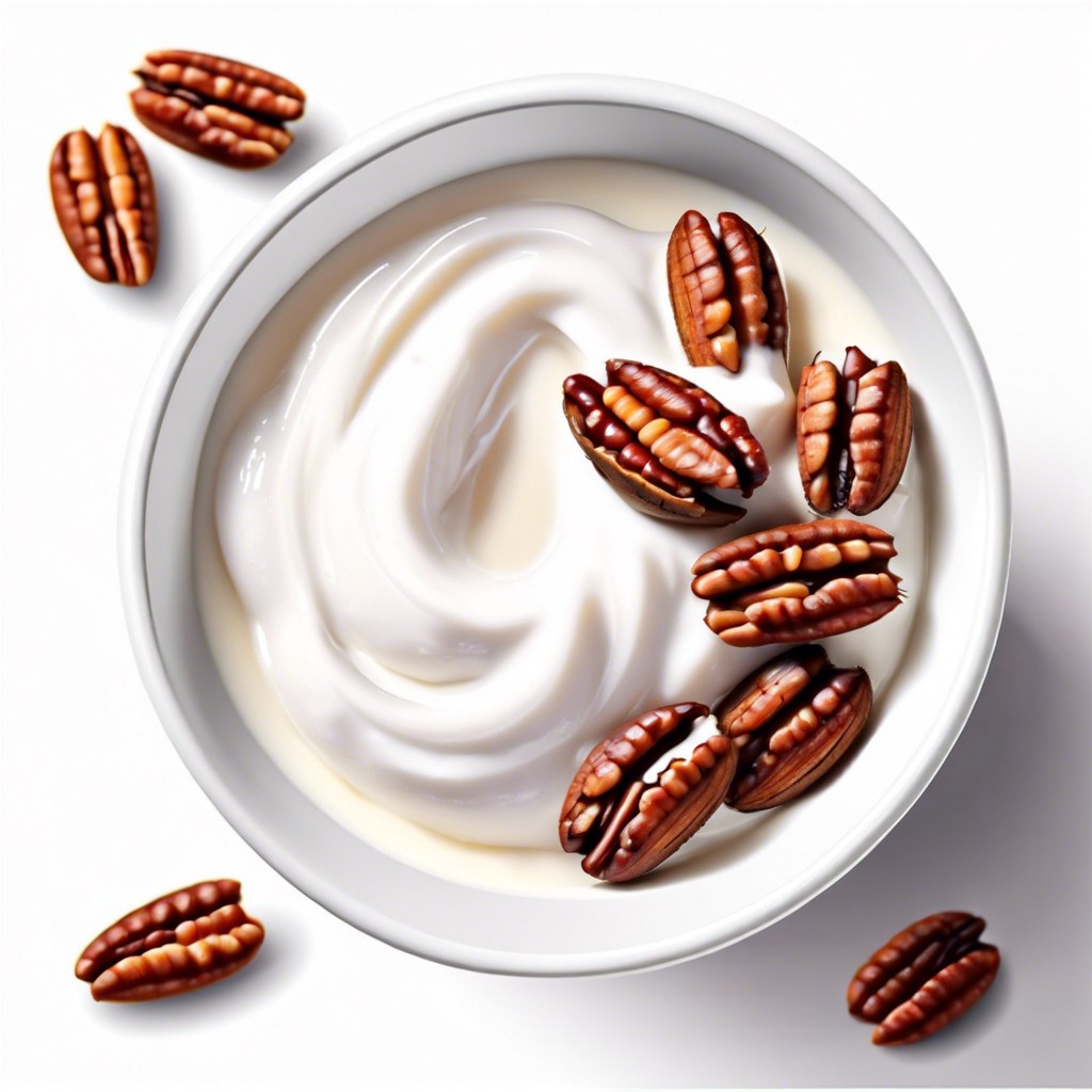 coconut yogurt with pecans