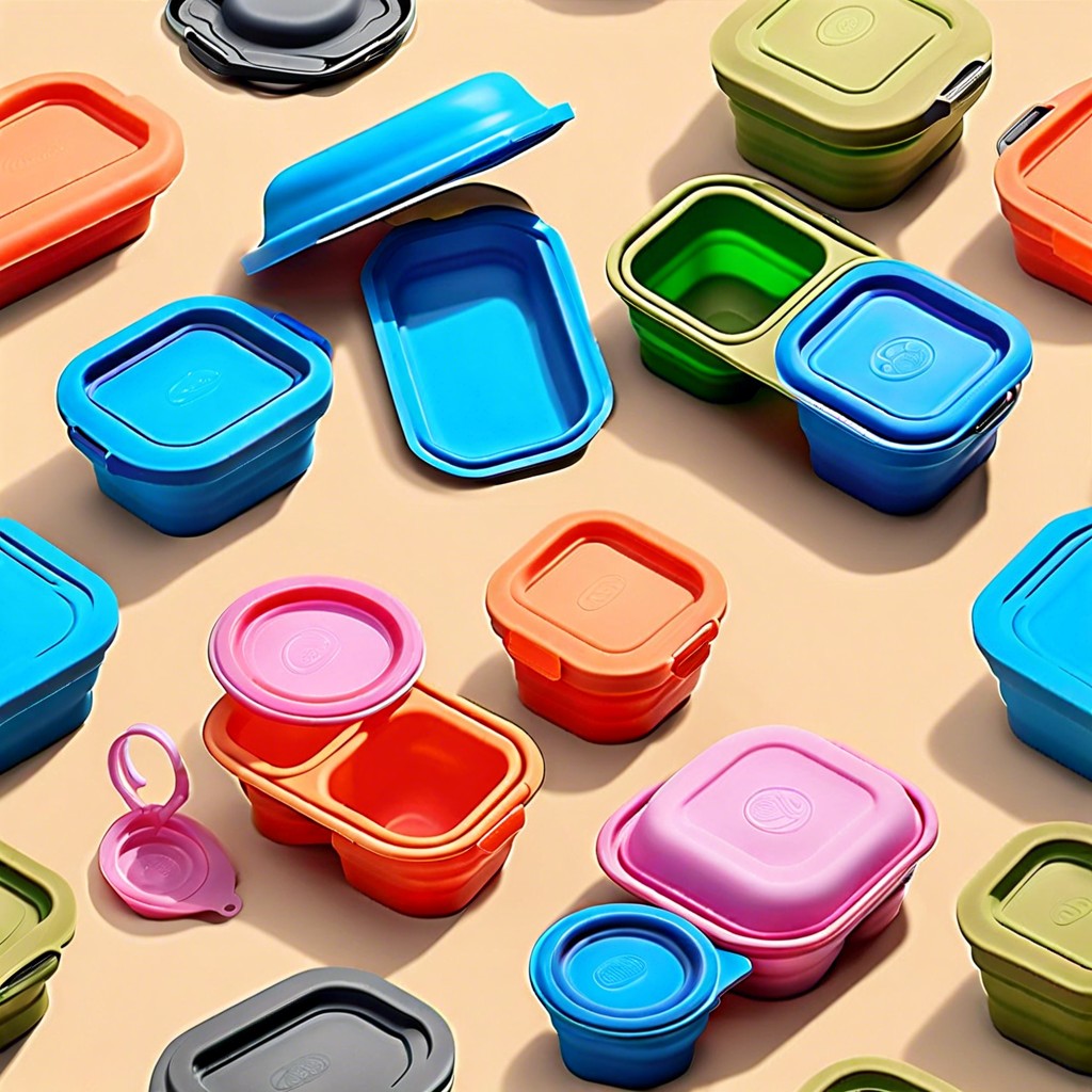 collapsible silicone containers