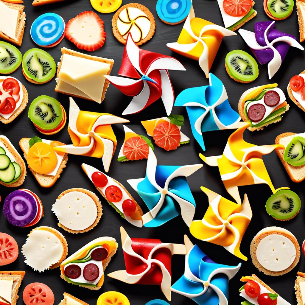 colorful pinwheel sandwiches