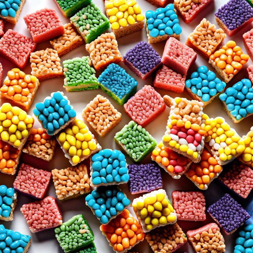 colorful rice crispy treats