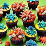 coral reef cupcakes