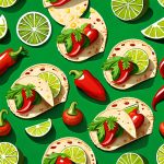 corn tortillas with roasted pepper and lime