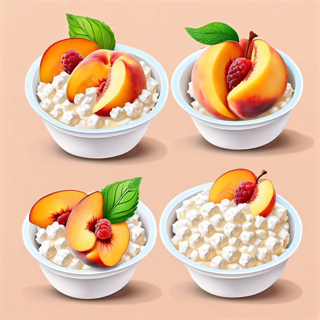 cottage cheese and peach cups
