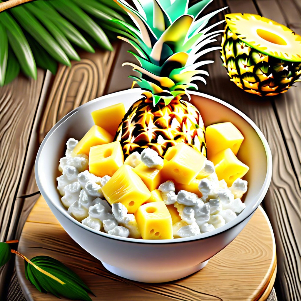 cottage cheese and pineapple bowls