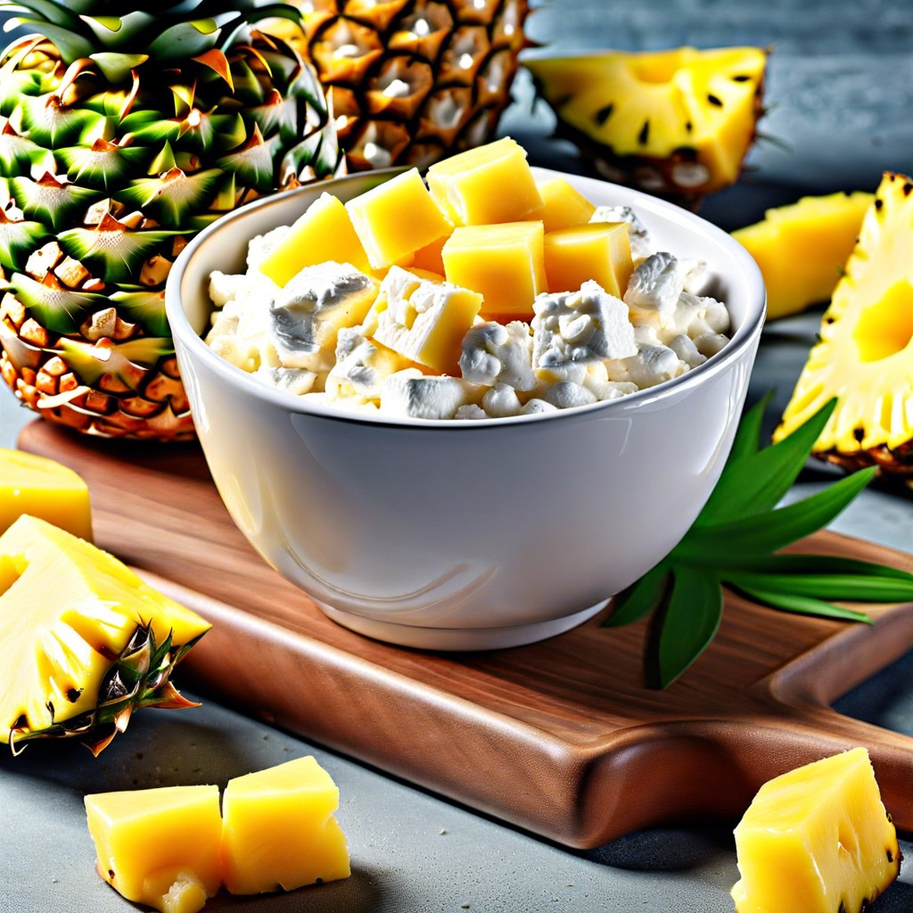 cottage cheese and pineapple chunks