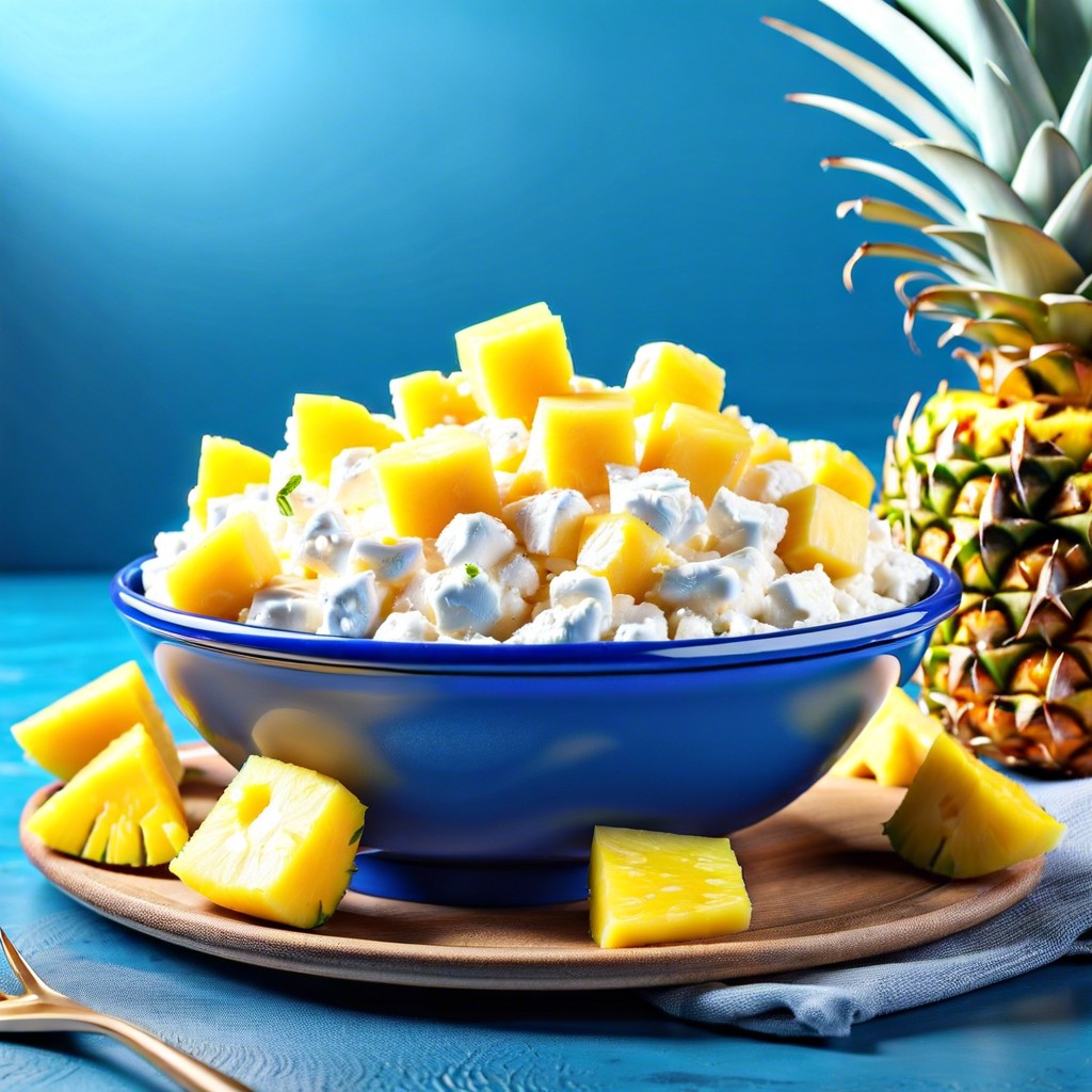 cottage cheese with pineapple chunks