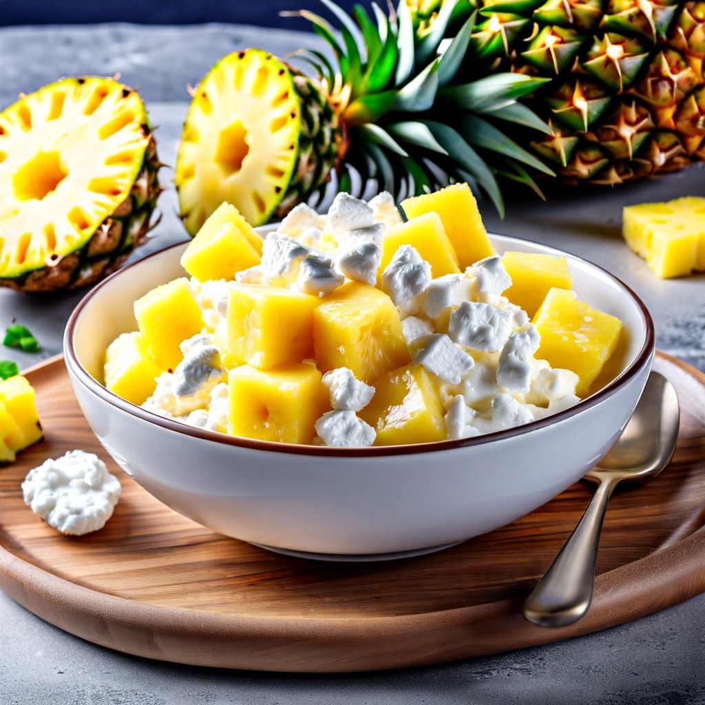 cottage cheese with pineapple chunks