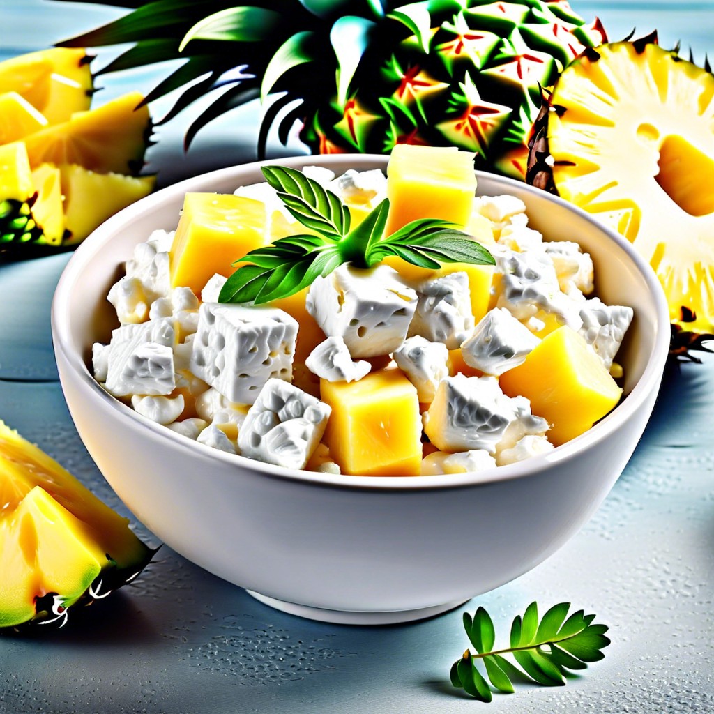 cottage cheese with pineapple chunks