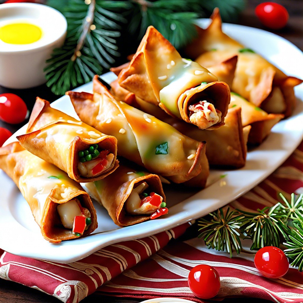 crab rangoon egg rolls