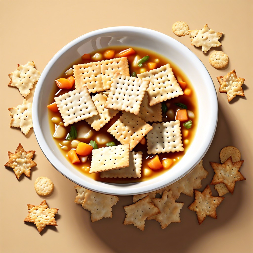 cracker soup toppers crumble over soups or stews for added crunch