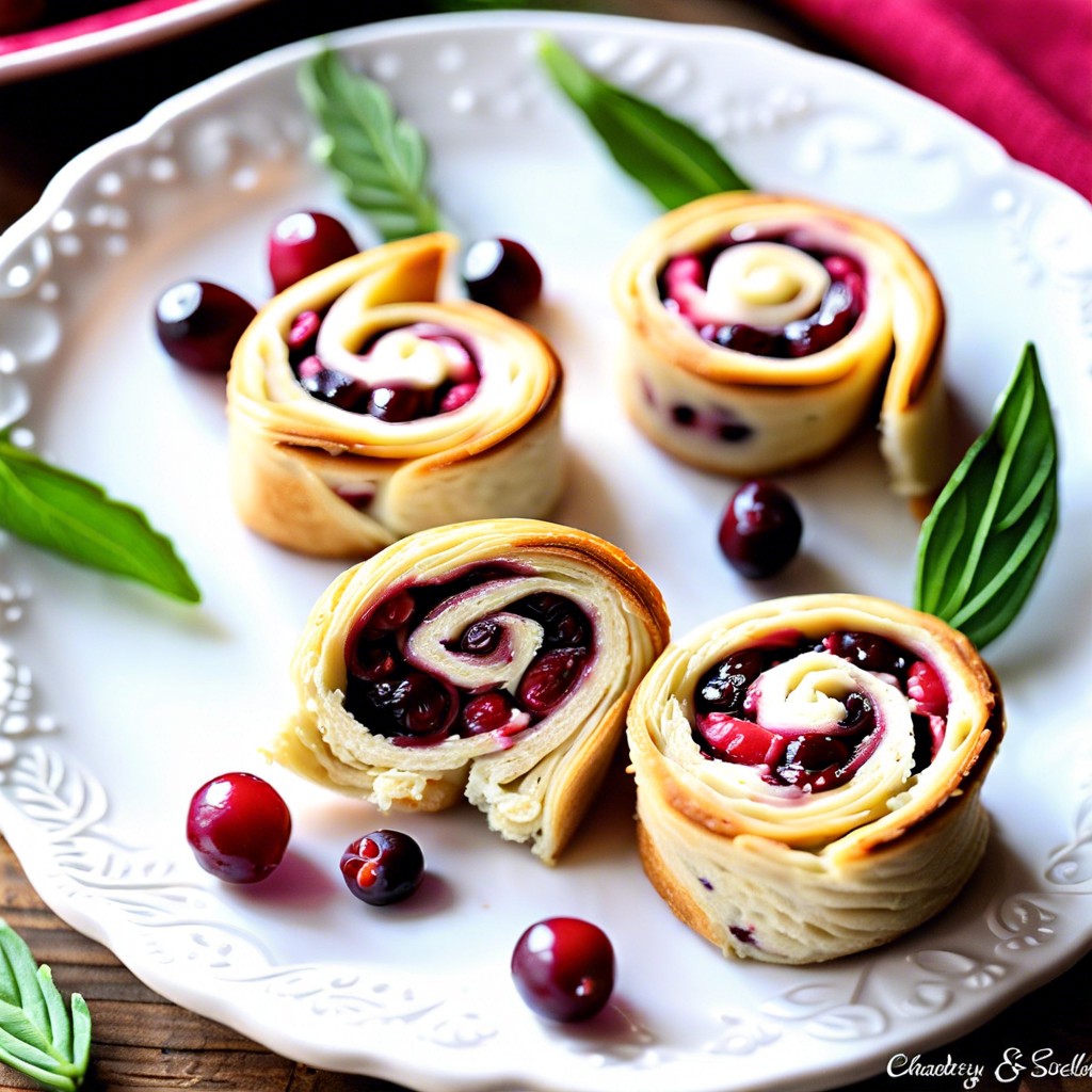 cranberry and cream cheese pinwheels