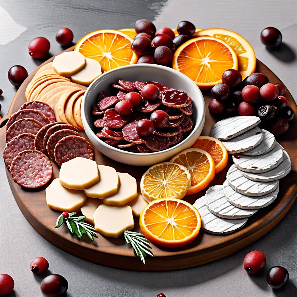 cranberry and orange zest goat cheese coins