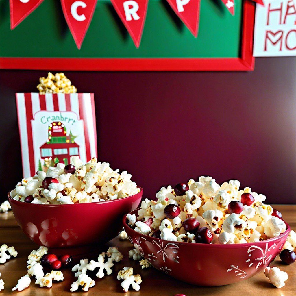 cranberry and popcorn mix