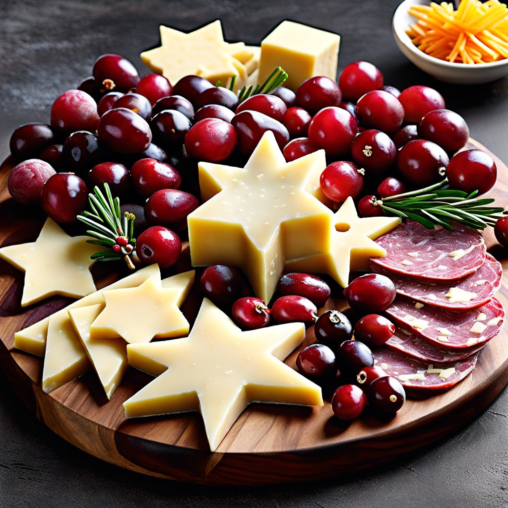 cranberry and white cheddar stars