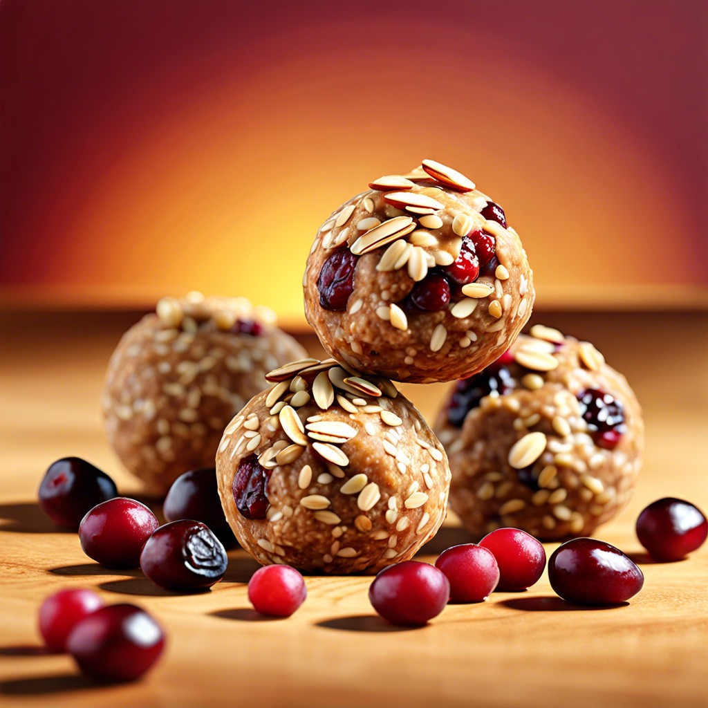 cranberry oat energy balls