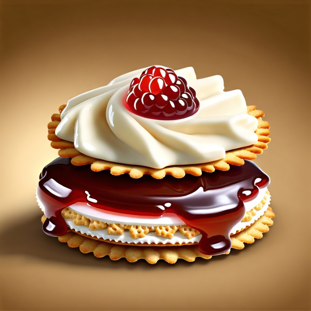 cream cheese and jelly spread cream cheese on crackers top with your favorite jelly