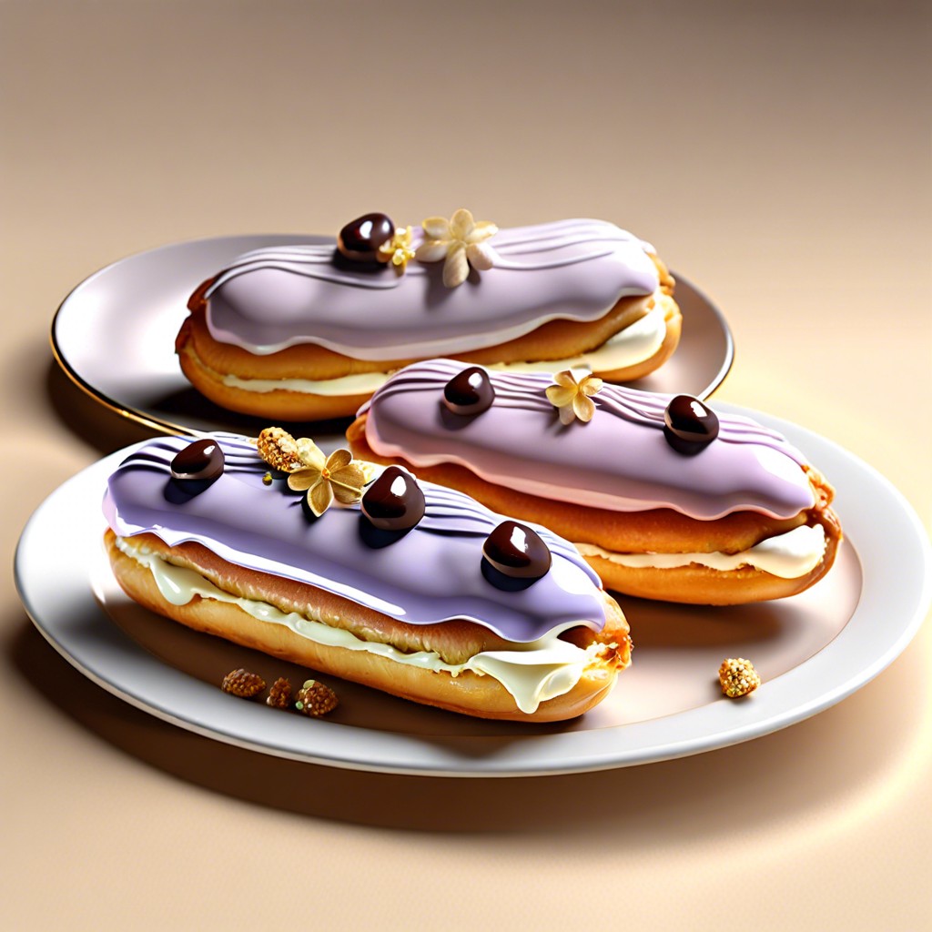 cream stuffed eclairs