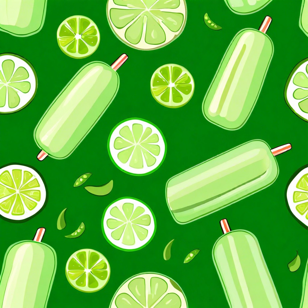 cucumber and lime paletas ice pops