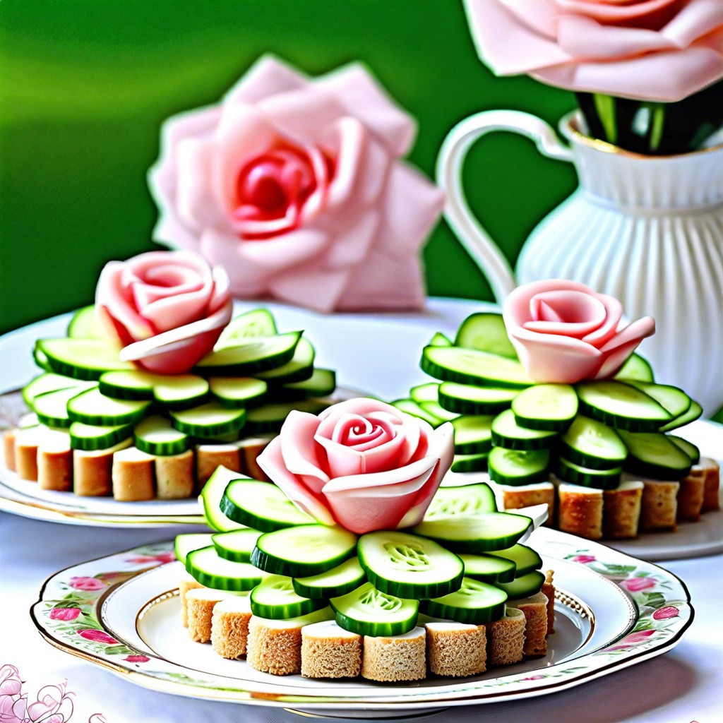 cucumber rose sandwiches