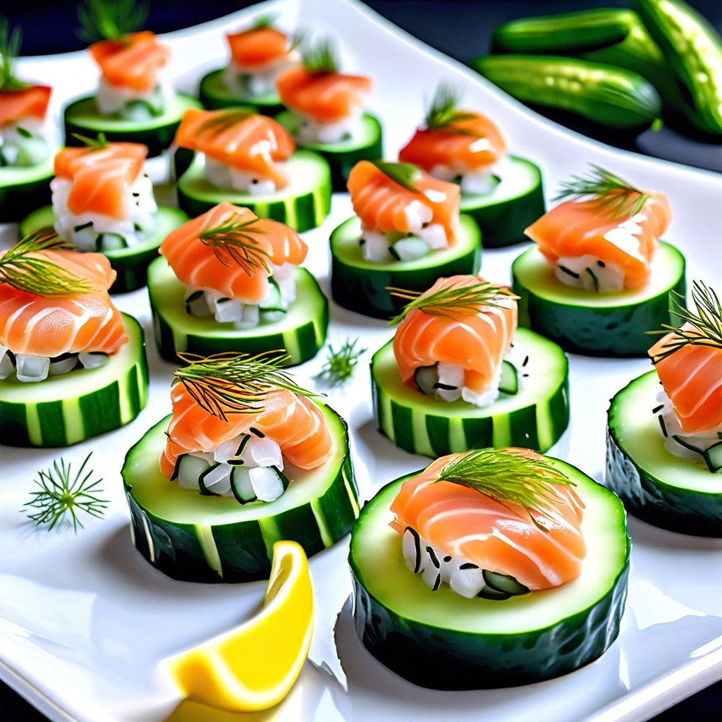 cucumber salmon bites