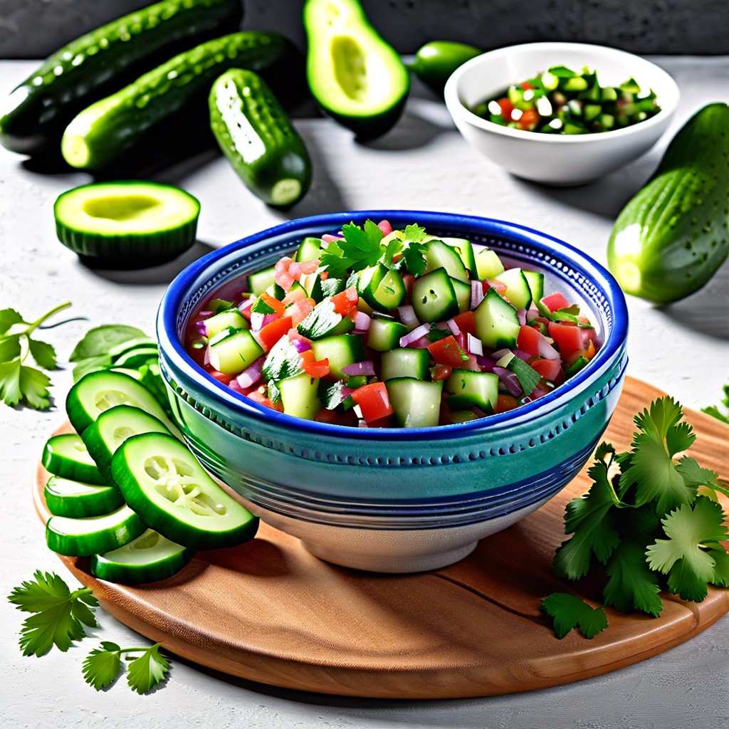 cucumber salsa with jalapeno and cilantro