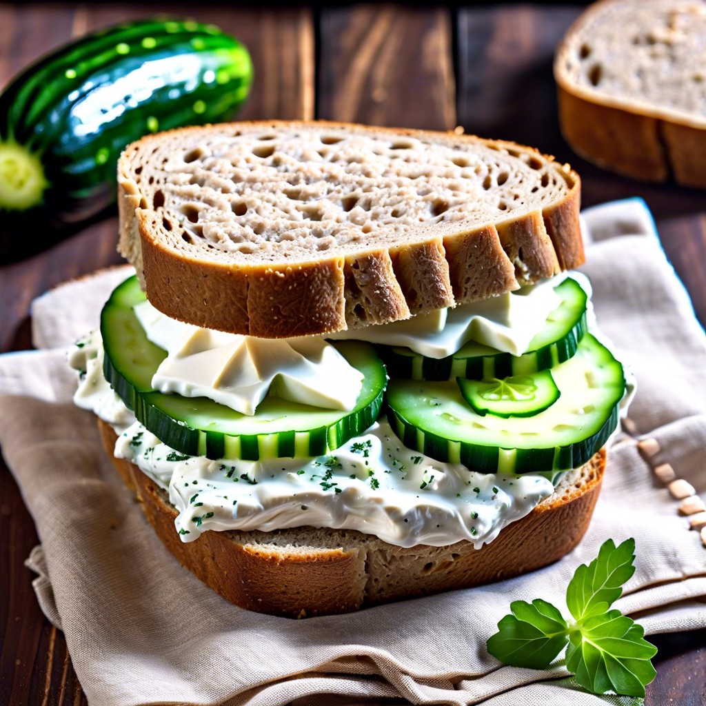 cucumber sandwiches with cream cheese