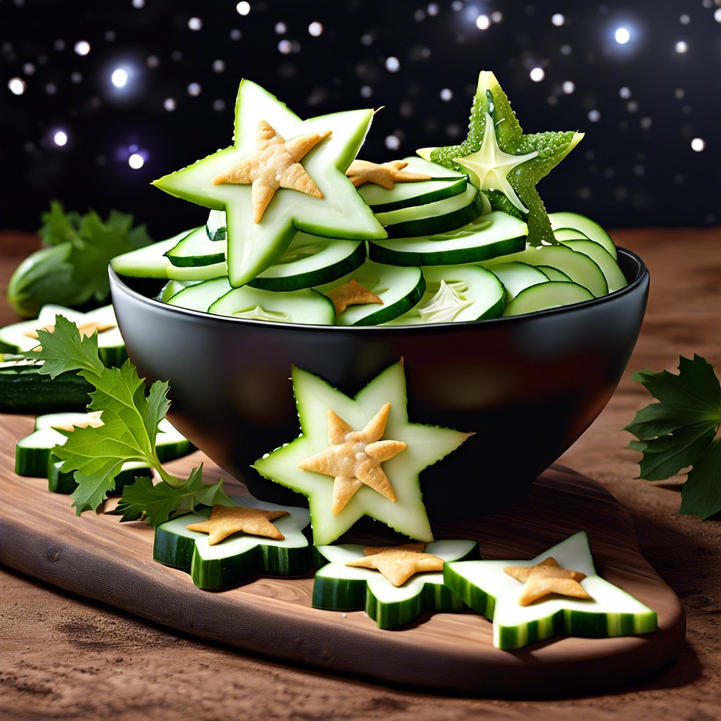 cucumber stars and dip